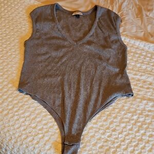 Universal Thread Ribbed Gray Bodysuit xl
